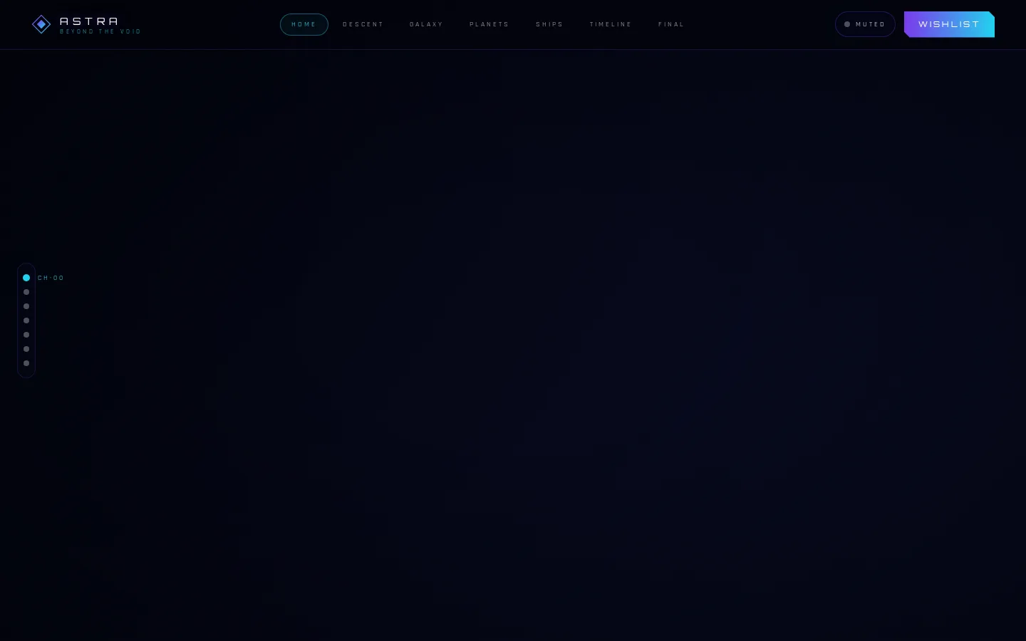 Astra — vista desktop de la sección descent