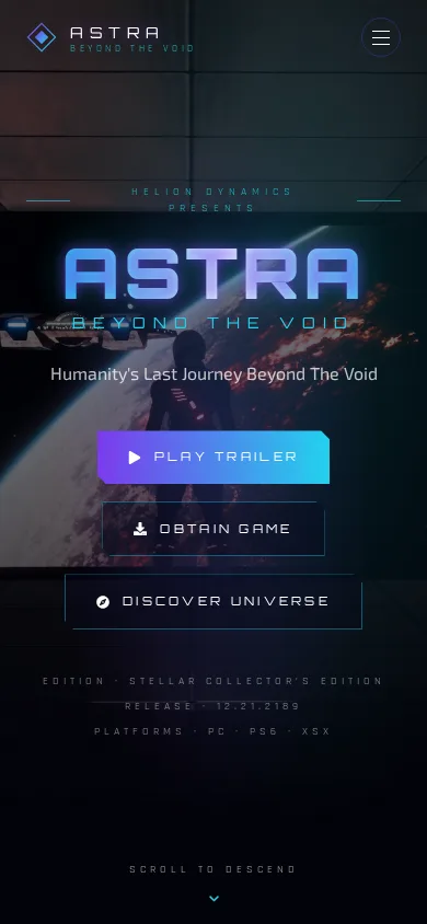 Astra — vista en móvil