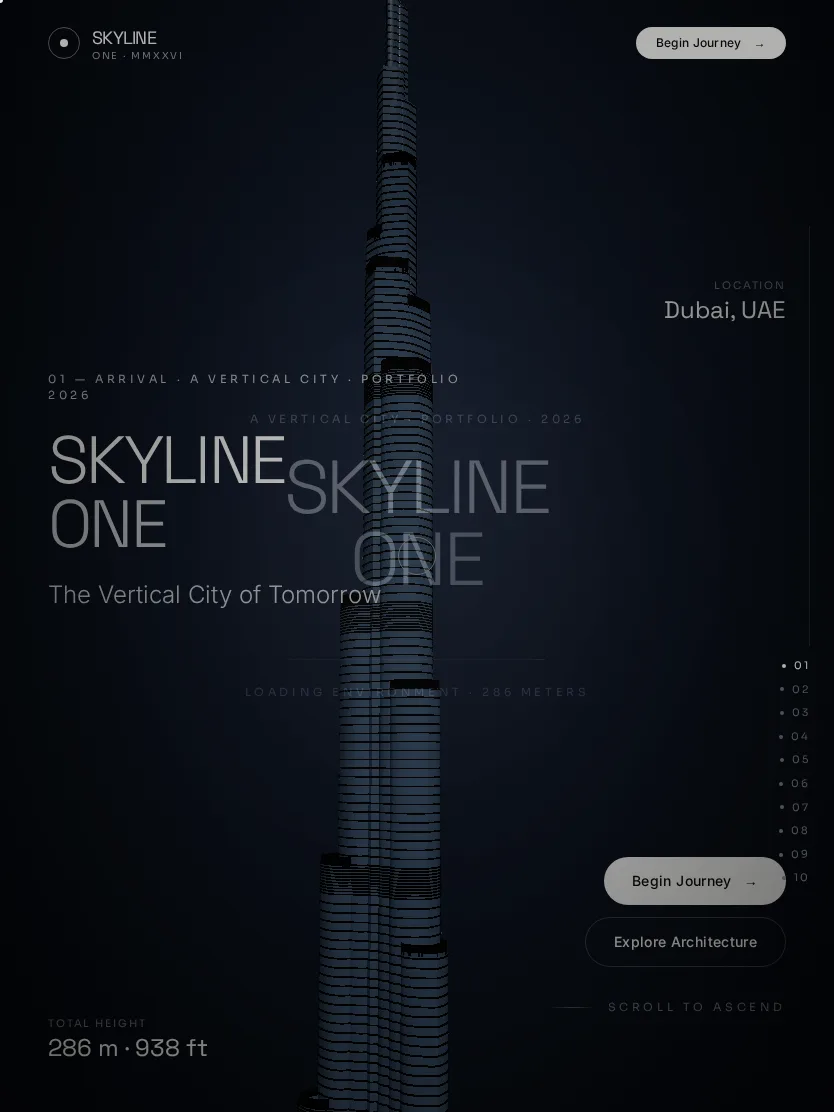 Skyline — vista en tablet